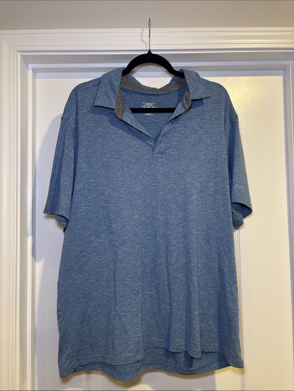 G.H. Bass & Co. Heather Blue Men's Polo